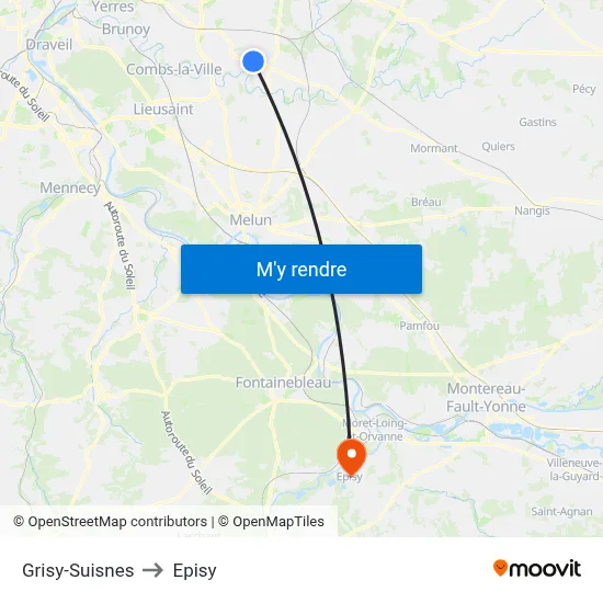 Grisy-Suisnes to Episy map