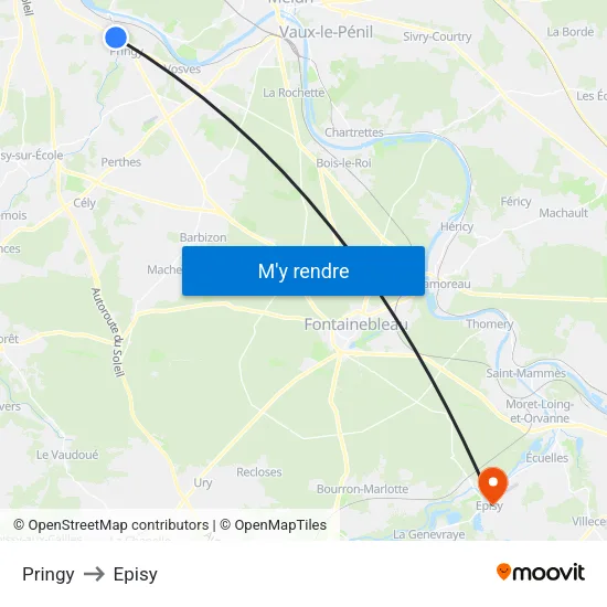 Pringy to Episy map