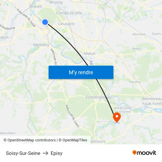 Soisy-Sur-Seine to Episy map