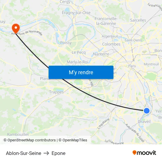 Ablon-Sur-Seine to Epone map