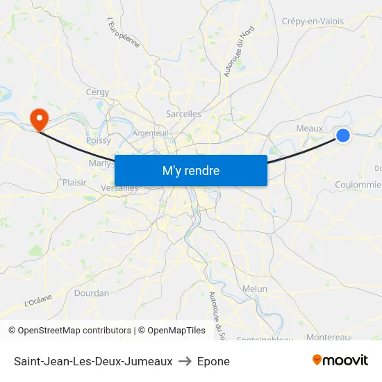 Saint-Jean-Les-Deux-Jumeaux to Epone map