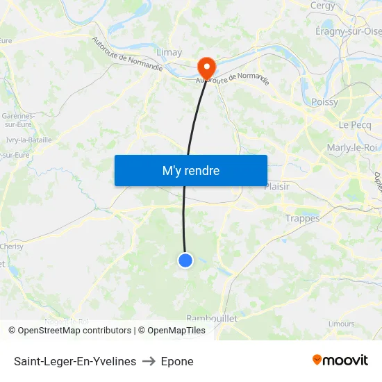 Saint-Leger-En-Yvelines to Epone map