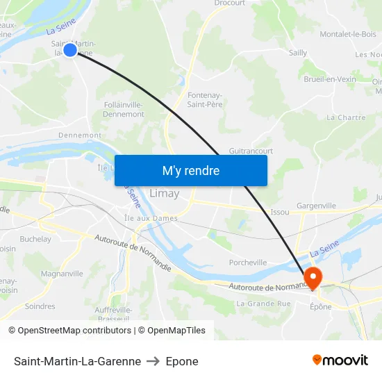 Saint-Martin-La-Garenne to Epone map