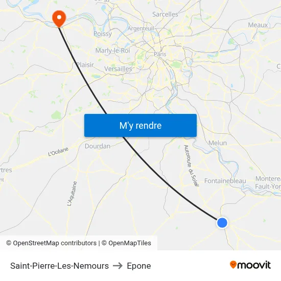 Saint-Pierre-Les-Nemours to Epone map