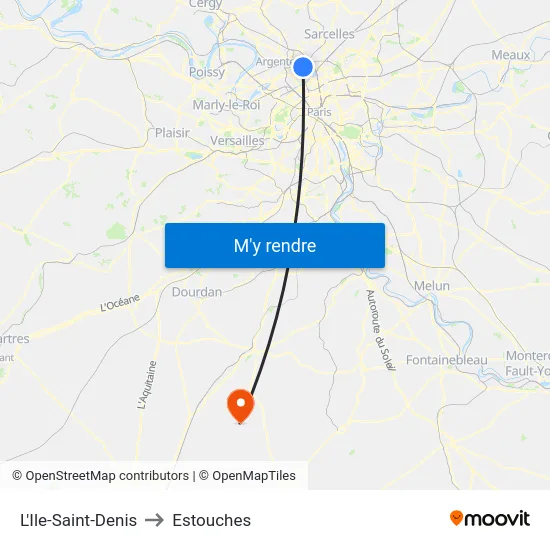 L'Ile-Saint-Denis to Estouches map