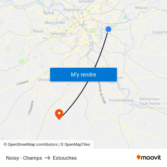Noisy - Champs to Estouches map