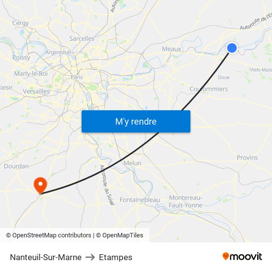 Nanteuil-Sur-Marne to Etampes map