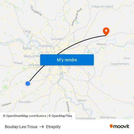 Boullay-Les-Troux to Etrepilly map