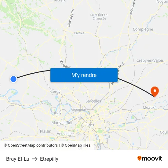 Bray-Et-Lu to Etrepilly map