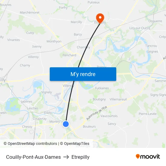 Couilly-Pont-Aux-Dames to Etrepilly map