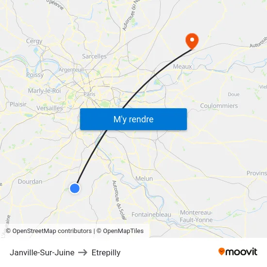 Janville-Sur-Juine to Etrepilly map
