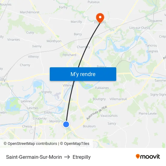 Saint-Germain-Sur-Morin to Etrepilly map