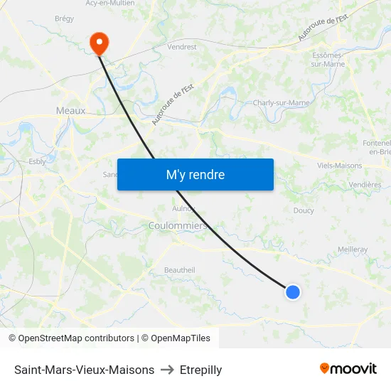 Saint-Mars-Vieux-Maisons to Etrepilly map