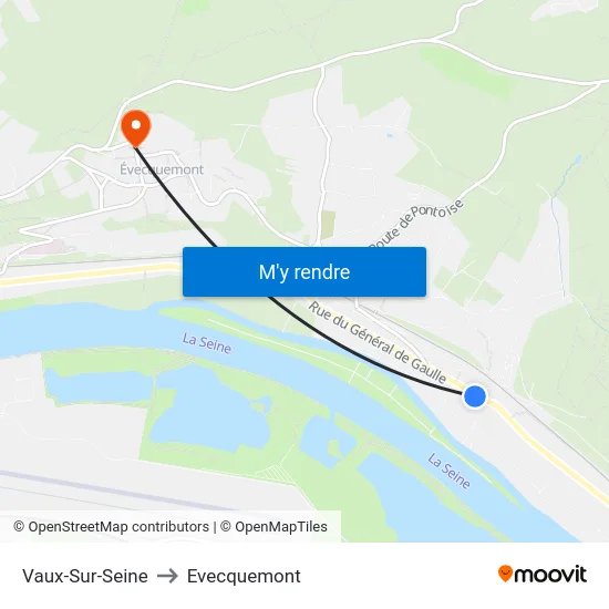 Vaux-Sur-Seine to Evecquemont map