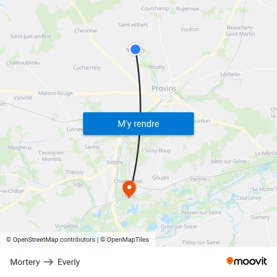 Mortery to Everly map