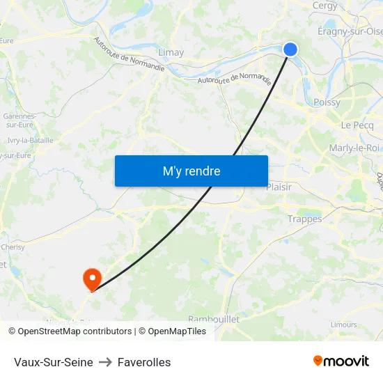 Vaux-Sur-Seine to Faverolles map