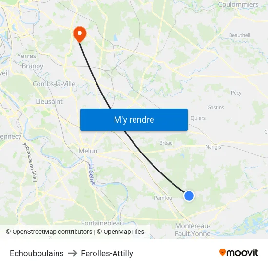 Echouboulains to Ferolles-Attilly map