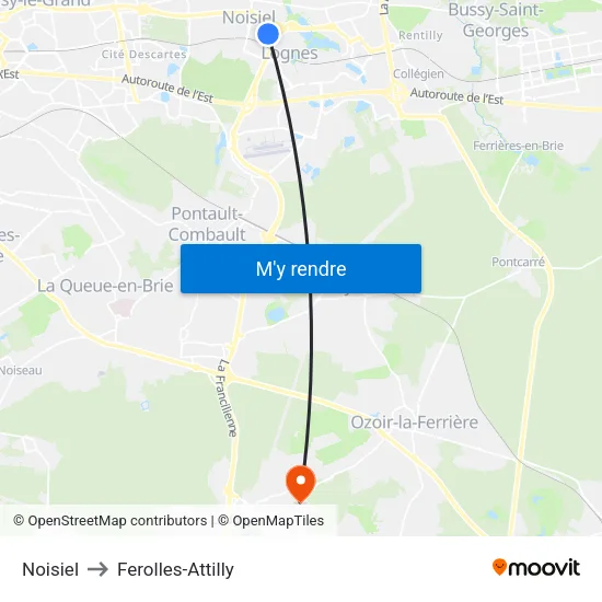 Noisiel to Ferolles-Attilly map