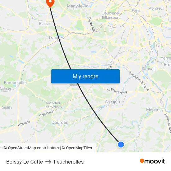Boissy-Le-Cutte to Feucherolles map