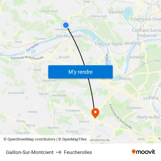 Gaillon-Sur-Montcient to Feucherolles map