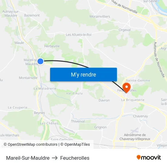 Mareil-Sur-Mauldre to Feucherolles map