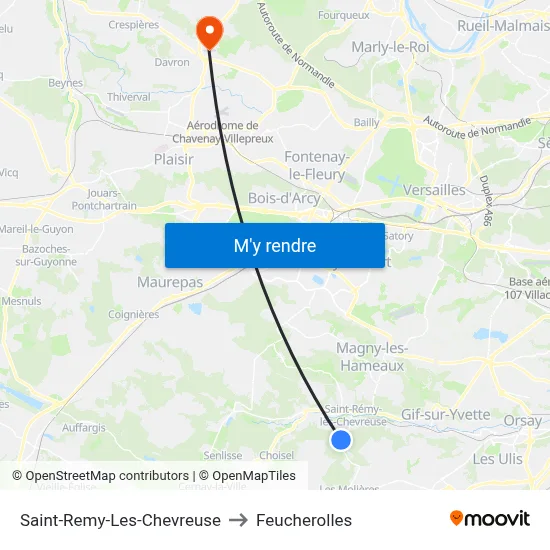 Saint-Remy-Les-Chevreuse to Feucherolles map