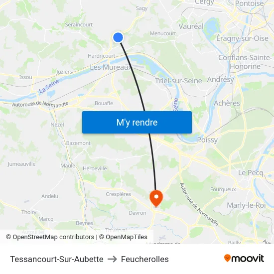 Tessancourt-Sur-Aubette to Feucherolles map