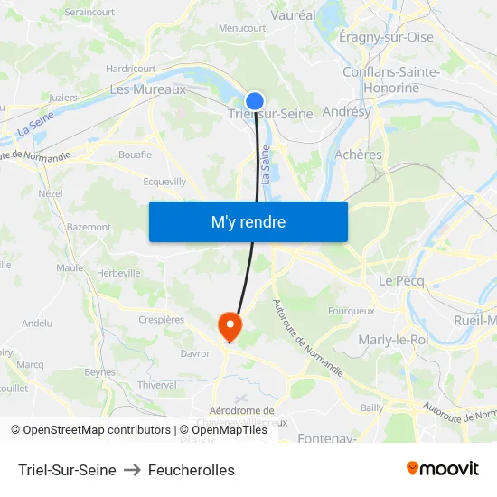 Triel-Sur-Seine to Feucherolles map