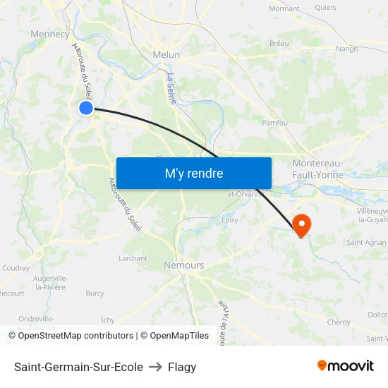 Saint-Germain-Sur-Ecole to Flagy map