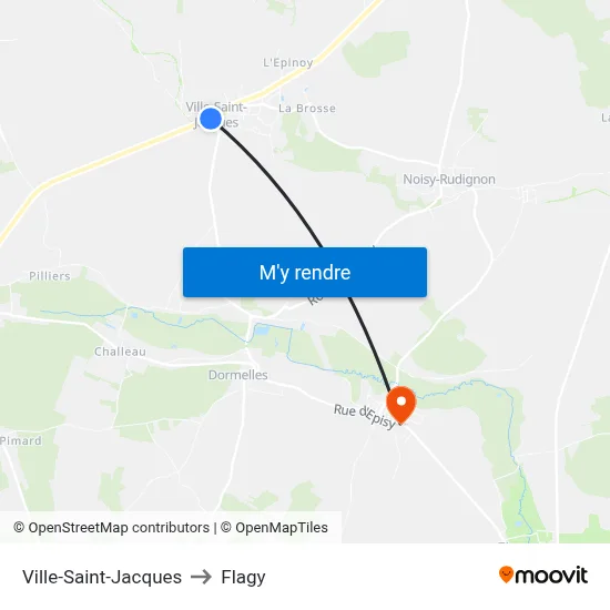 Ville-Saint-Jacques to Flagy map