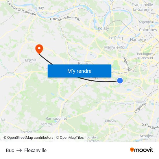 Buc to Flexanville map