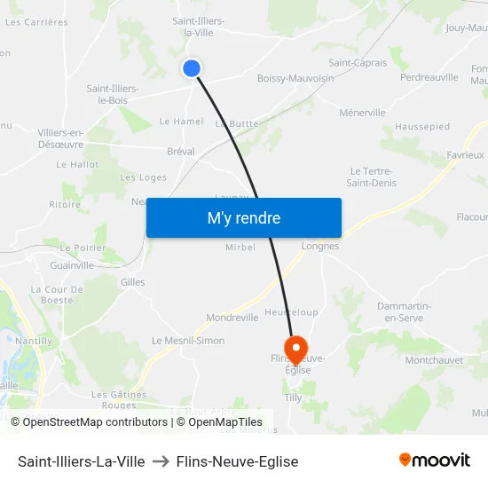 Saint-Illiers-La-Ville to Flins-Neuve-Eglise map