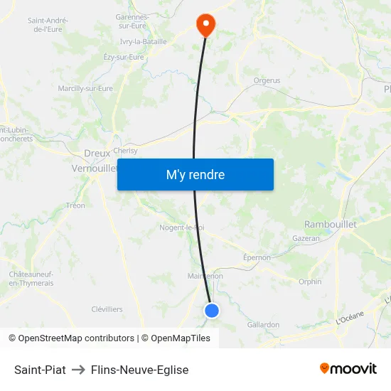 Saint-Piat to Flins-Neuve-Eglise map