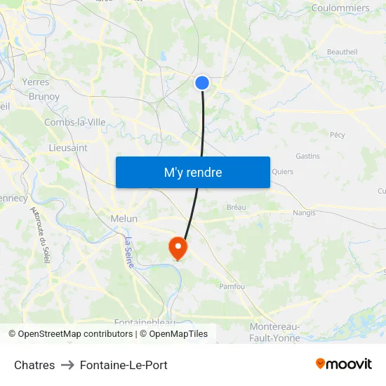 Chatres to Fontaine-Le-Port map