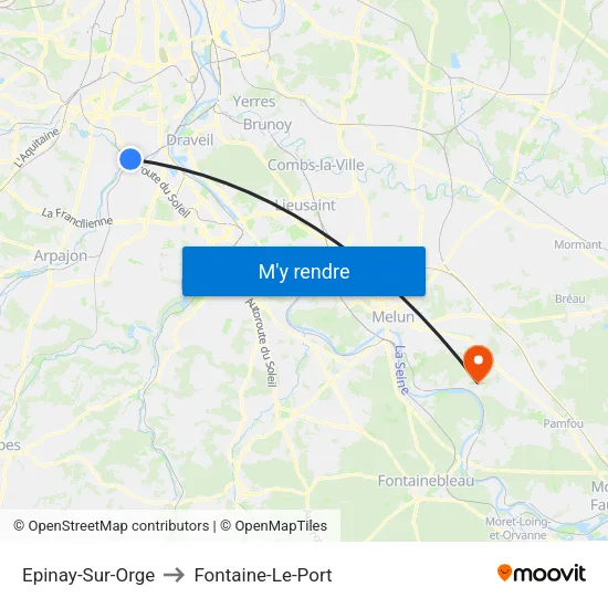 Epinay-Sur-Orge to Fontaine-Le-Port map