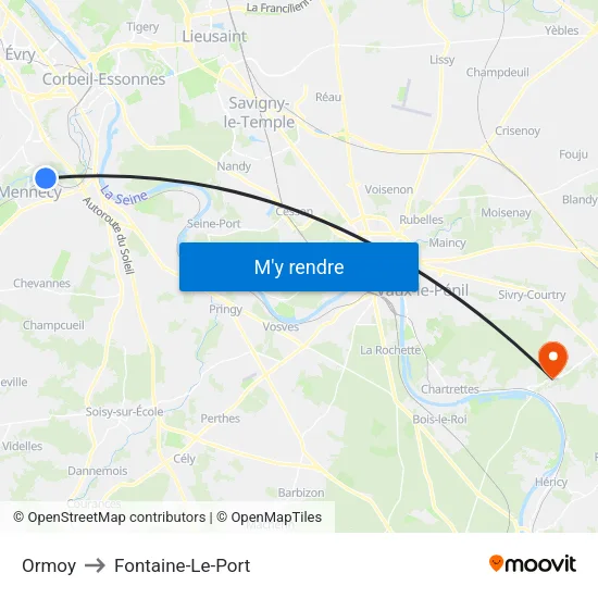 Ormoy to Fontaine-Le-Port map