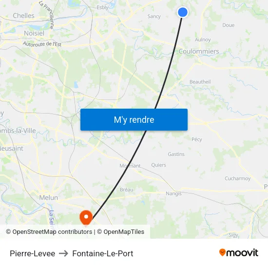 Pierre-Levee to Fontaine-Le-Port map