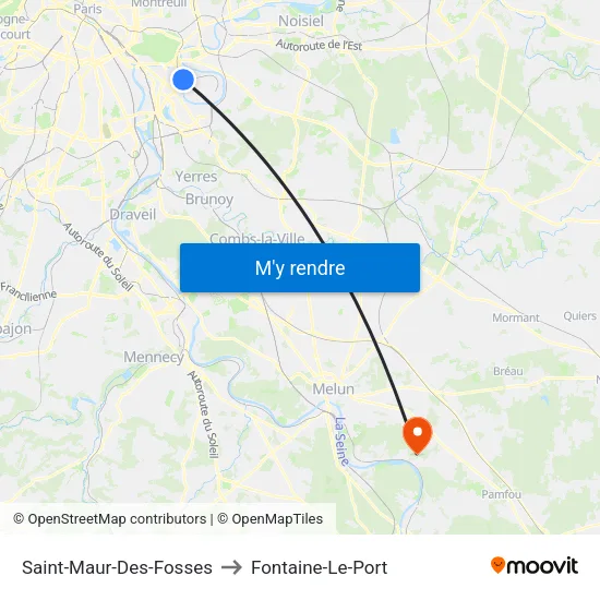 Saint-Maur-Des-Fosses to Fontaine-Le-Port map