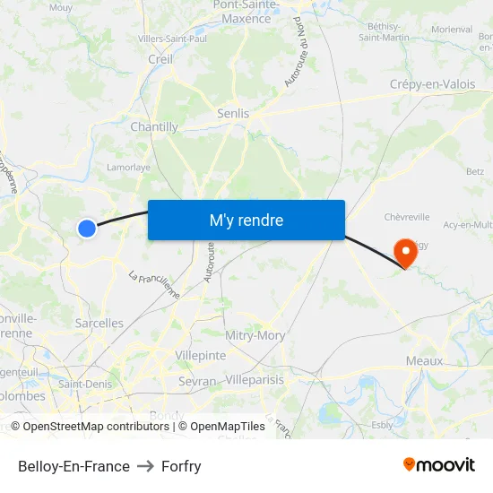 Belloy-En-France to Forfry map