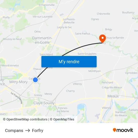 Compans to Forfry map