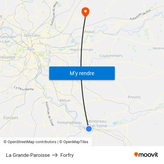 La Grande-Paroisse to Forfry map