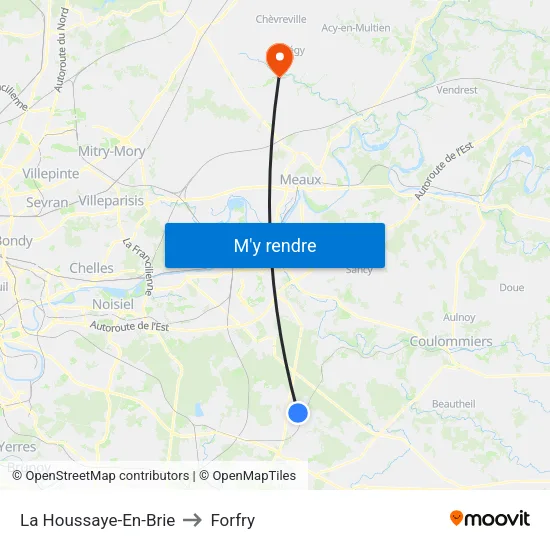 La Houssaye-En-Brie to Forfry map