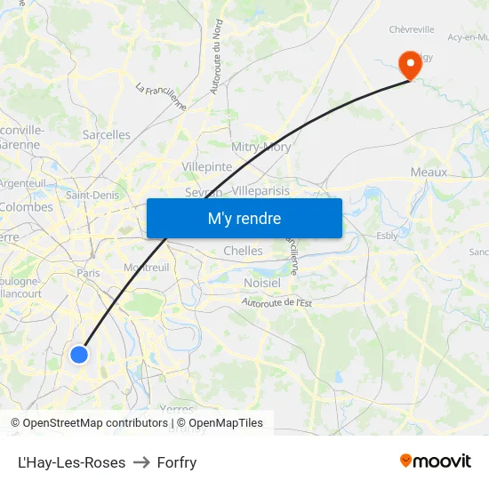 L'Hay-Les-Roses to Forfry map
