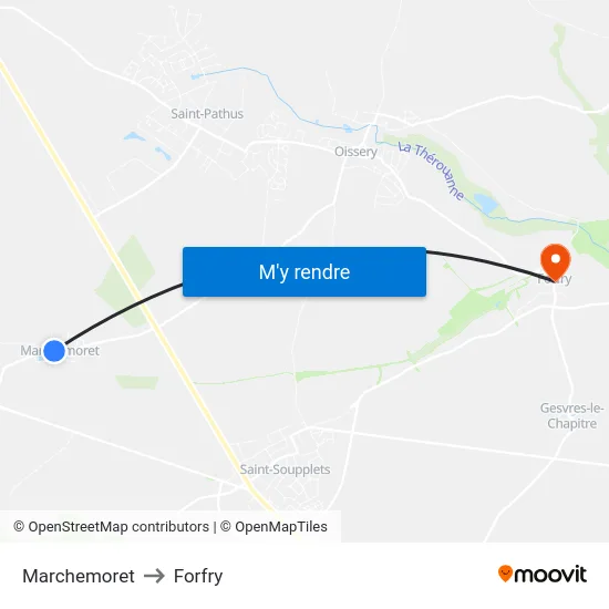 Marchemoret to Forfry map