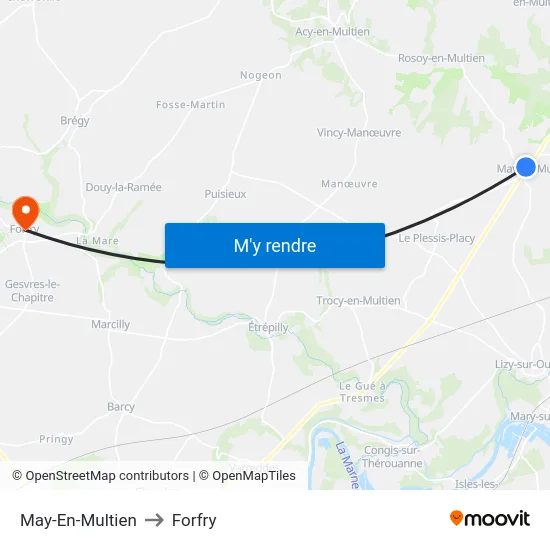 May-En-Multien to Forfry map