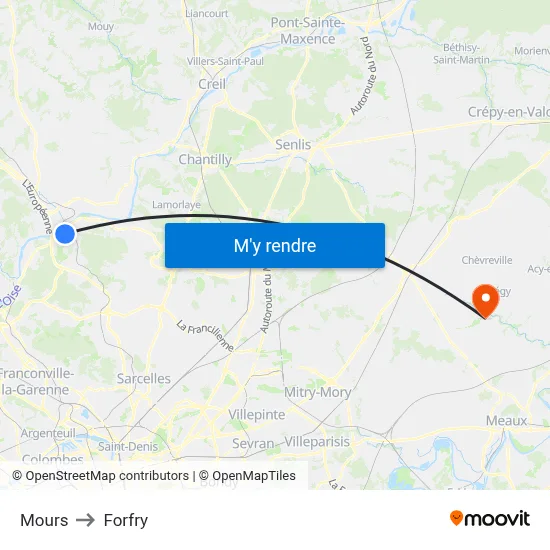 Mours to Forfry map