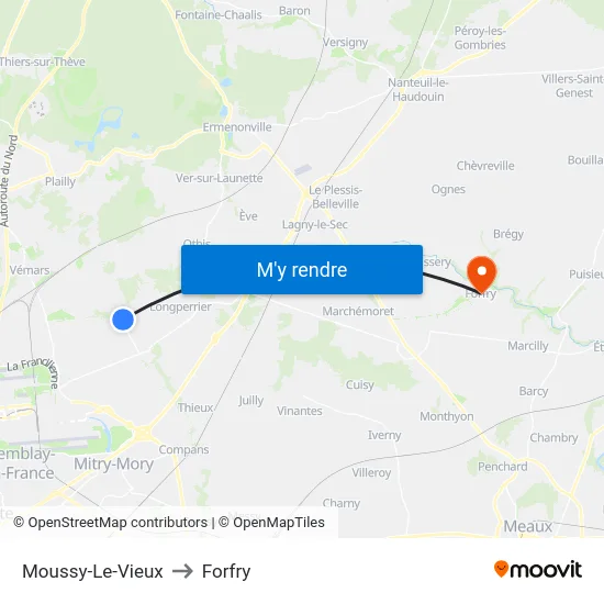 Moussy-Le-Vieux to Forfry map