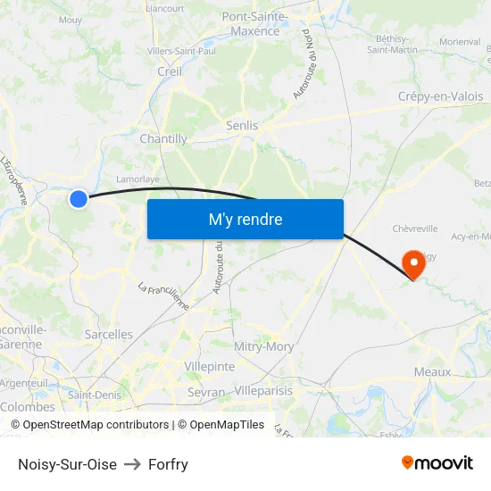 Noisy-Sur-Oise to Forfry map