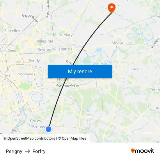 Perigny to Forfry map