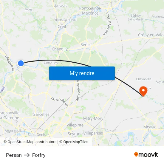 Persan to Forfry map